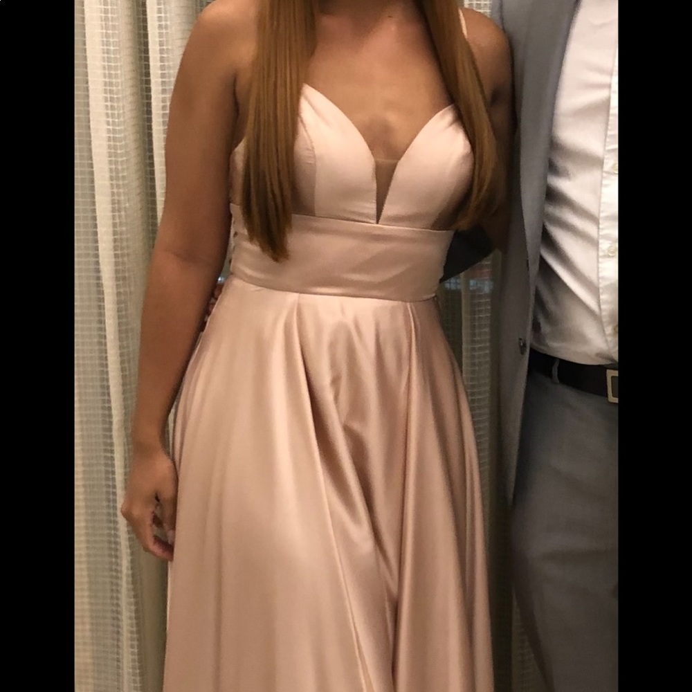 FORMAL DRESS CHAMPAGNE COLOR